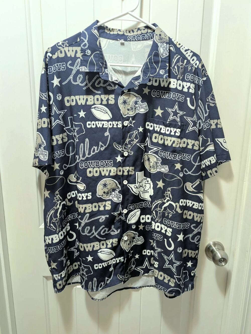NFL Dallas Cowboys Printed GameDay Party Button-Down Shirt Size XL